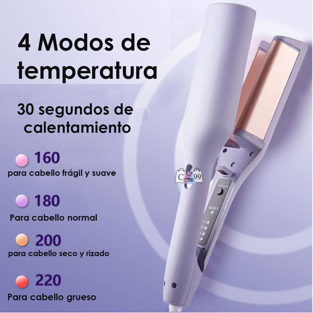 Encrespadora de onda gruesa cabello - Imagen 5