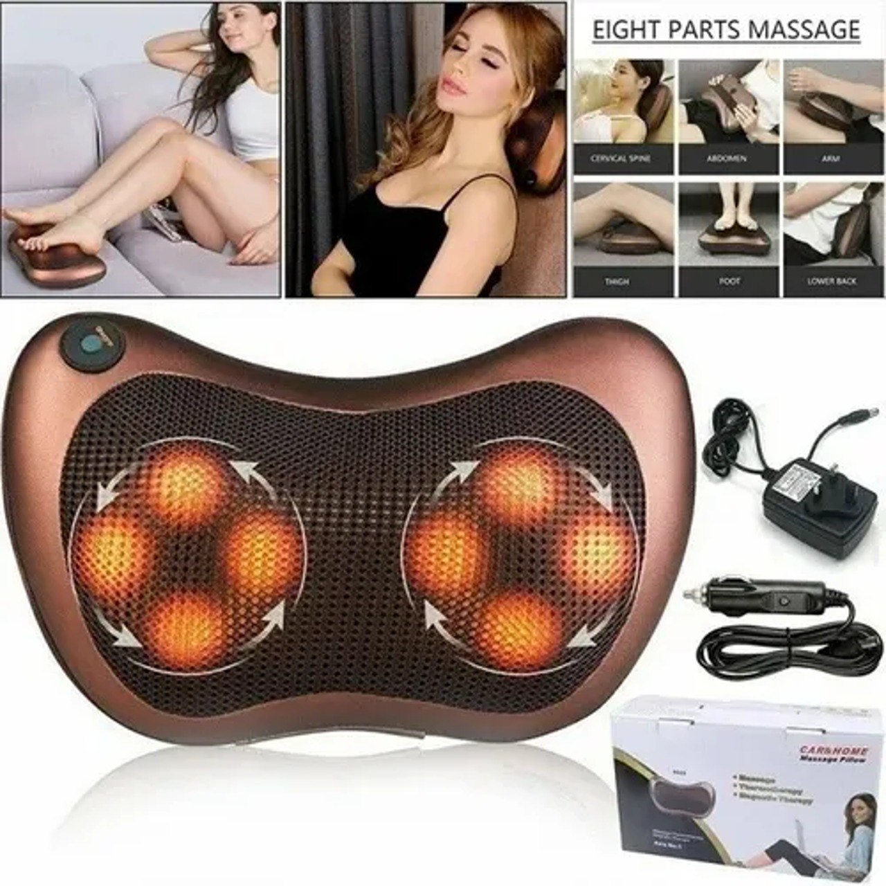 Cojín masajeador, vibrador y relajación