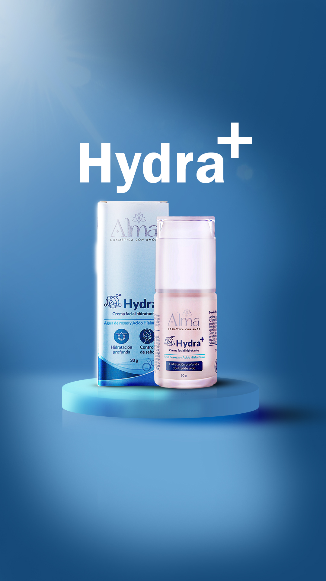 Crema hidratante facial hydra+