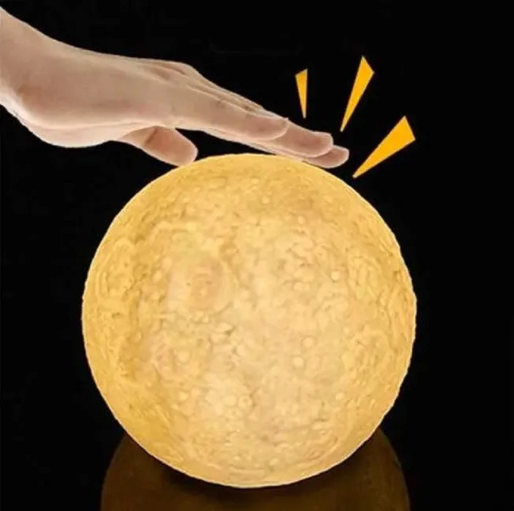 Lámpara luna 15cm 3d luz led multicolor - Imagen 2